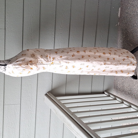 NWT Madewell Silk Floral Faux Wrap Midi Dress Size 2 Cream Golden Yellow - Picture 6 of 15